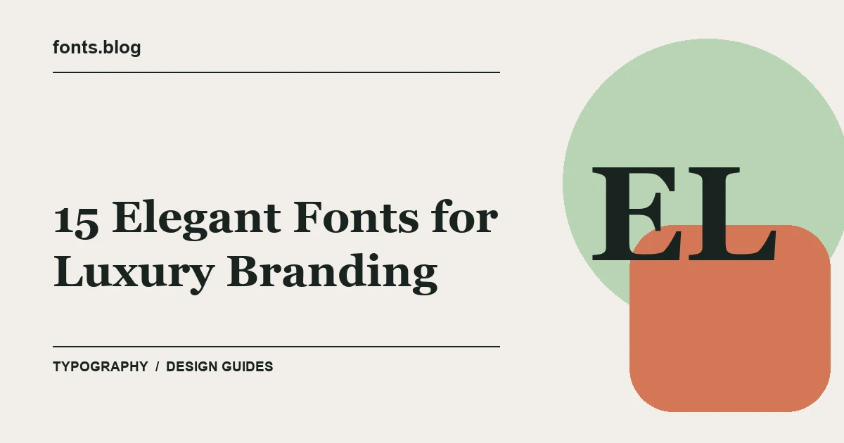 15 Elegant Fonts for Luxury Branding: A Designer's Field Guide