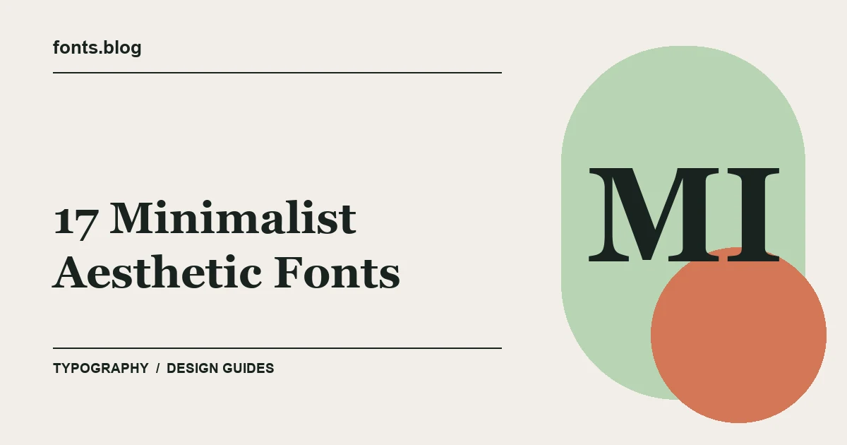 17 Minimalist Aesthetic Fonts: What to Test in Your Design