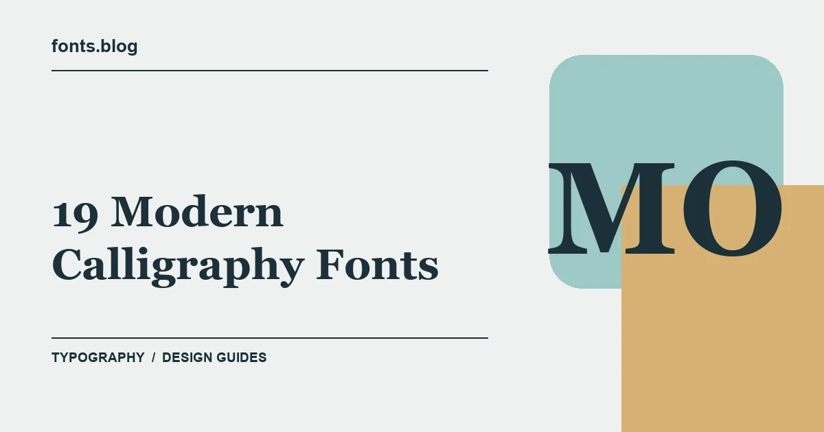 19 Modern Calligraphy Fonts: Styles in Focus