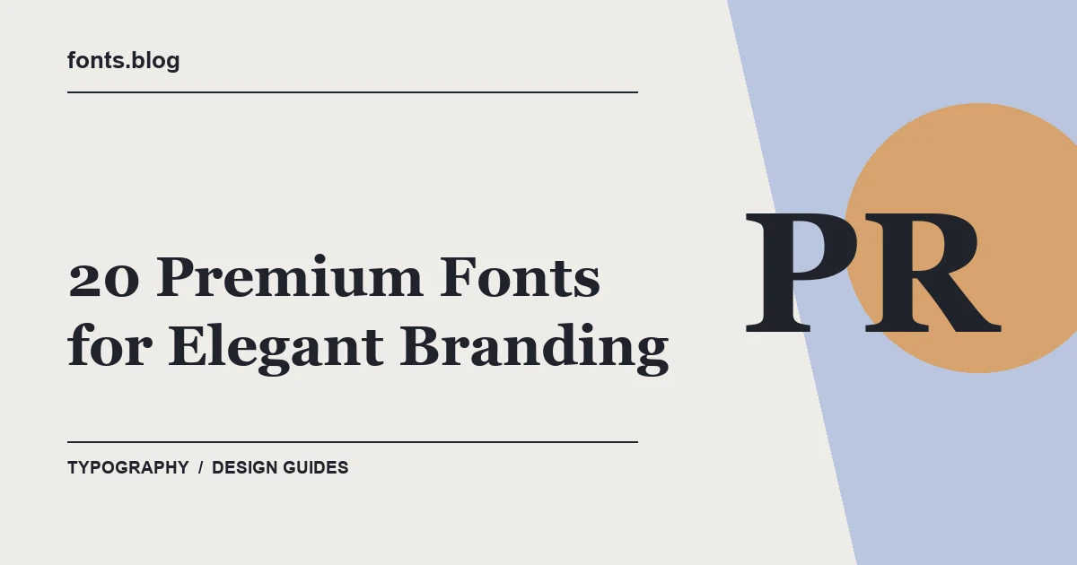 20 Premium Fonts for Elegant Branding: Styles in Focus