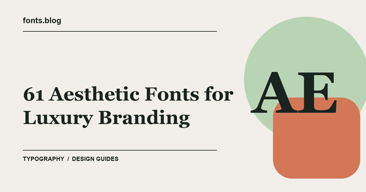 61 Aesthetic Fonts for Luxury Branding: What to Test in Your Design