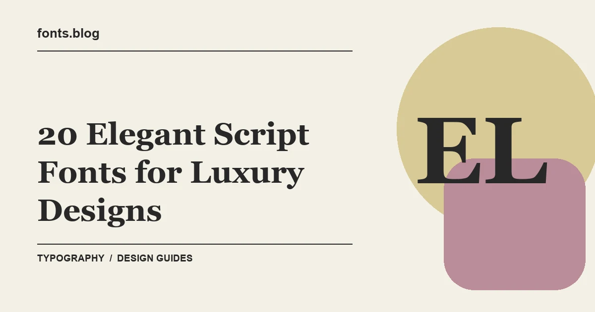 20 Elegant Script Fonts for Luxury Designs: A Practical Shortlist