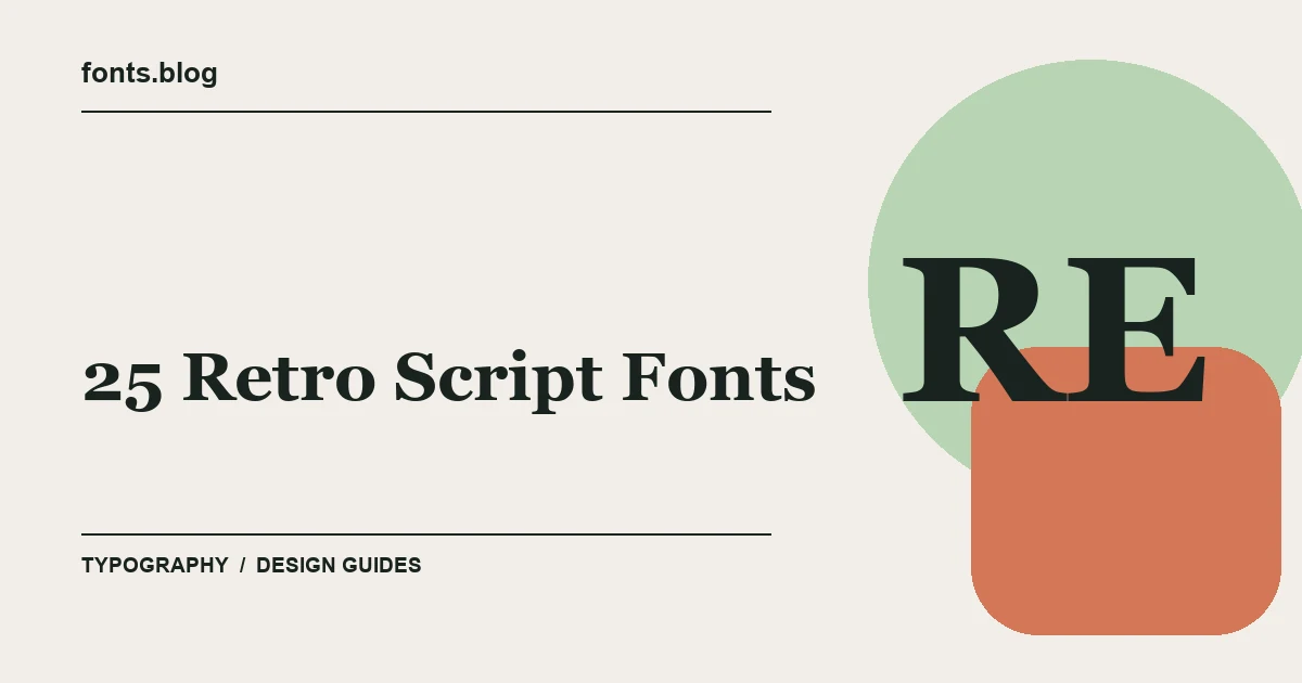 25 Retro Script Fonts for Vintage Designs 2026: What to Test in Your Design