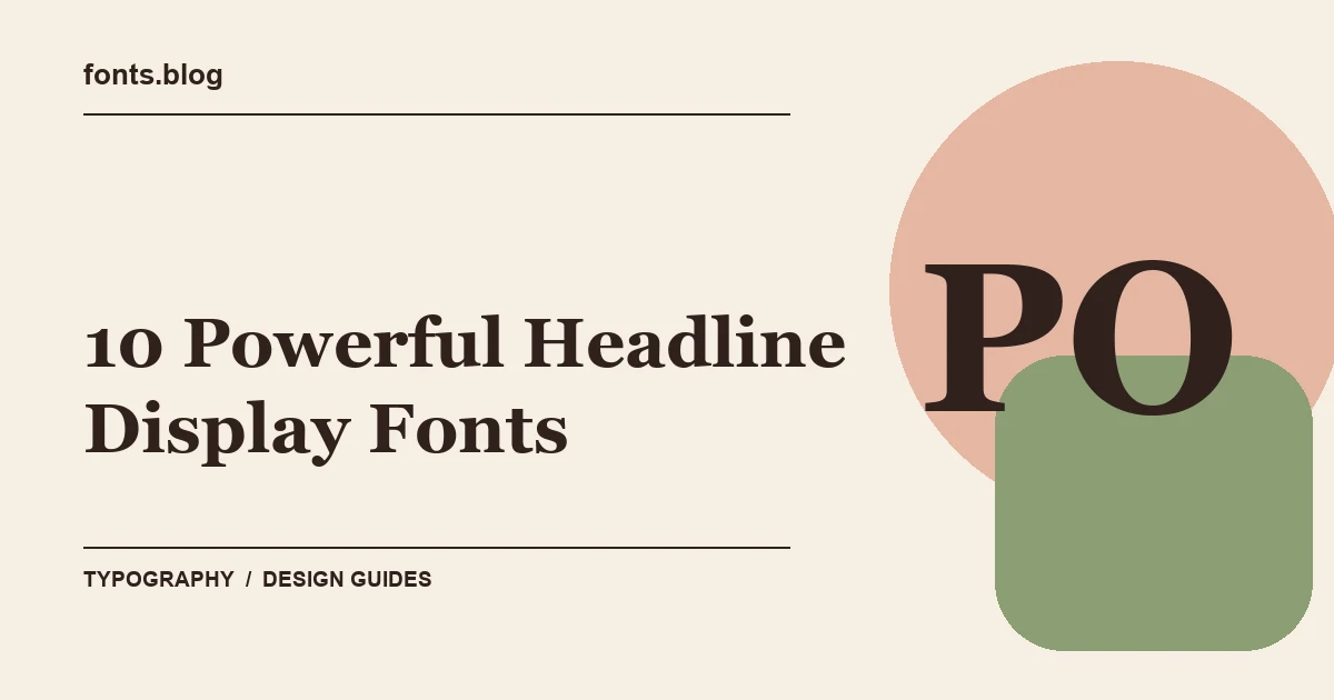 10 Powerful Headline Display Fonts for Bold Titles: What to Test in Your Design
