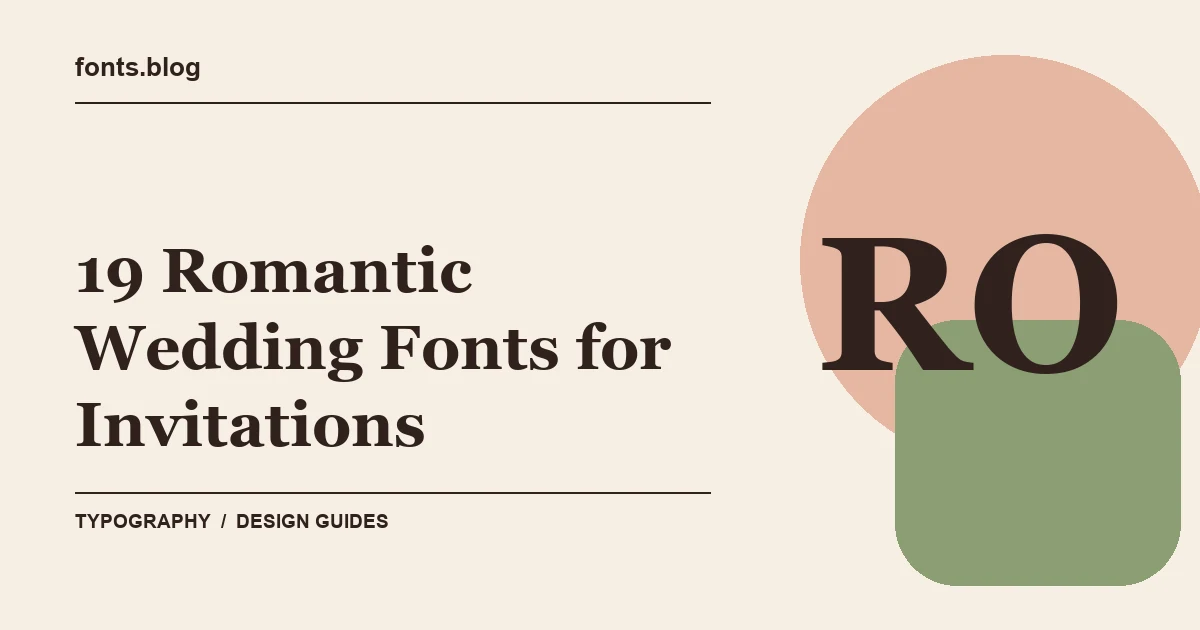 19 Romantic Wedding Fonts for Invitations: A Practical Shortlist