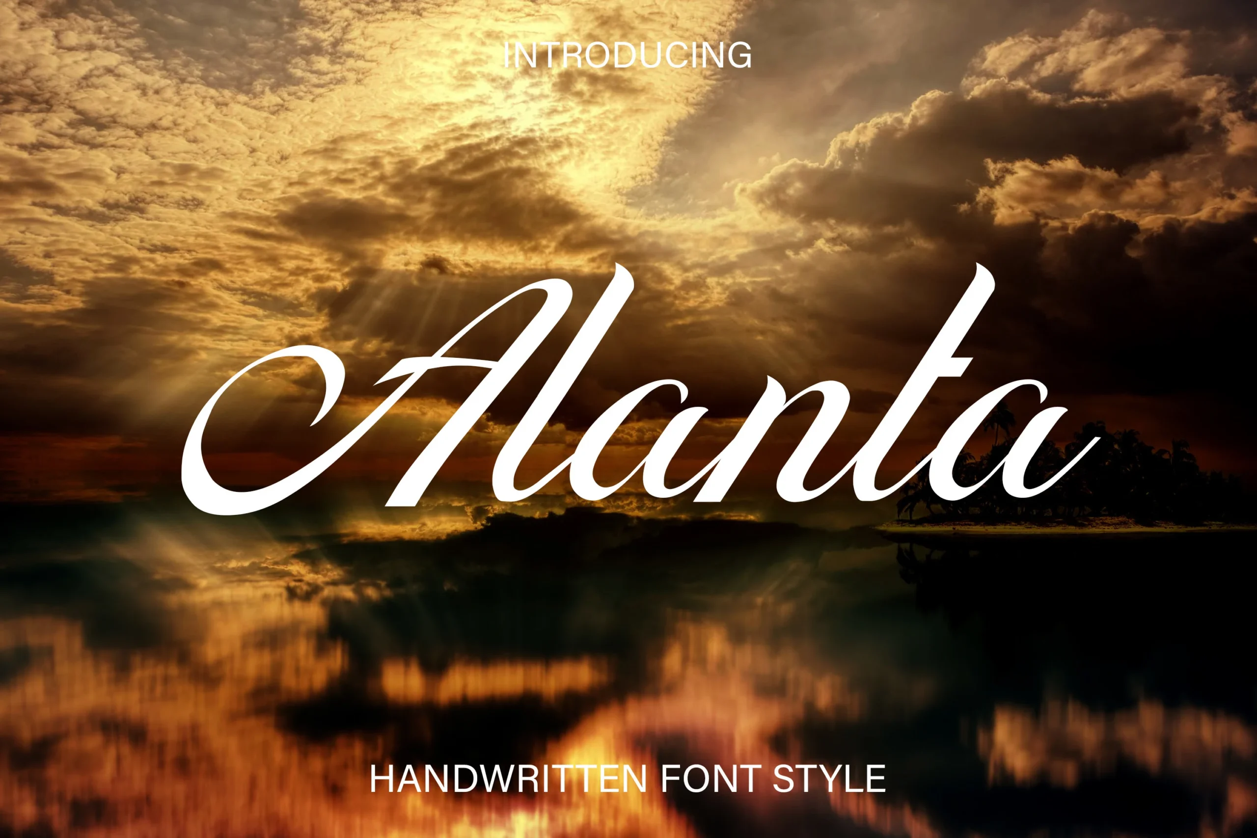 Alanta Font preview from a handwritten fonts collection
