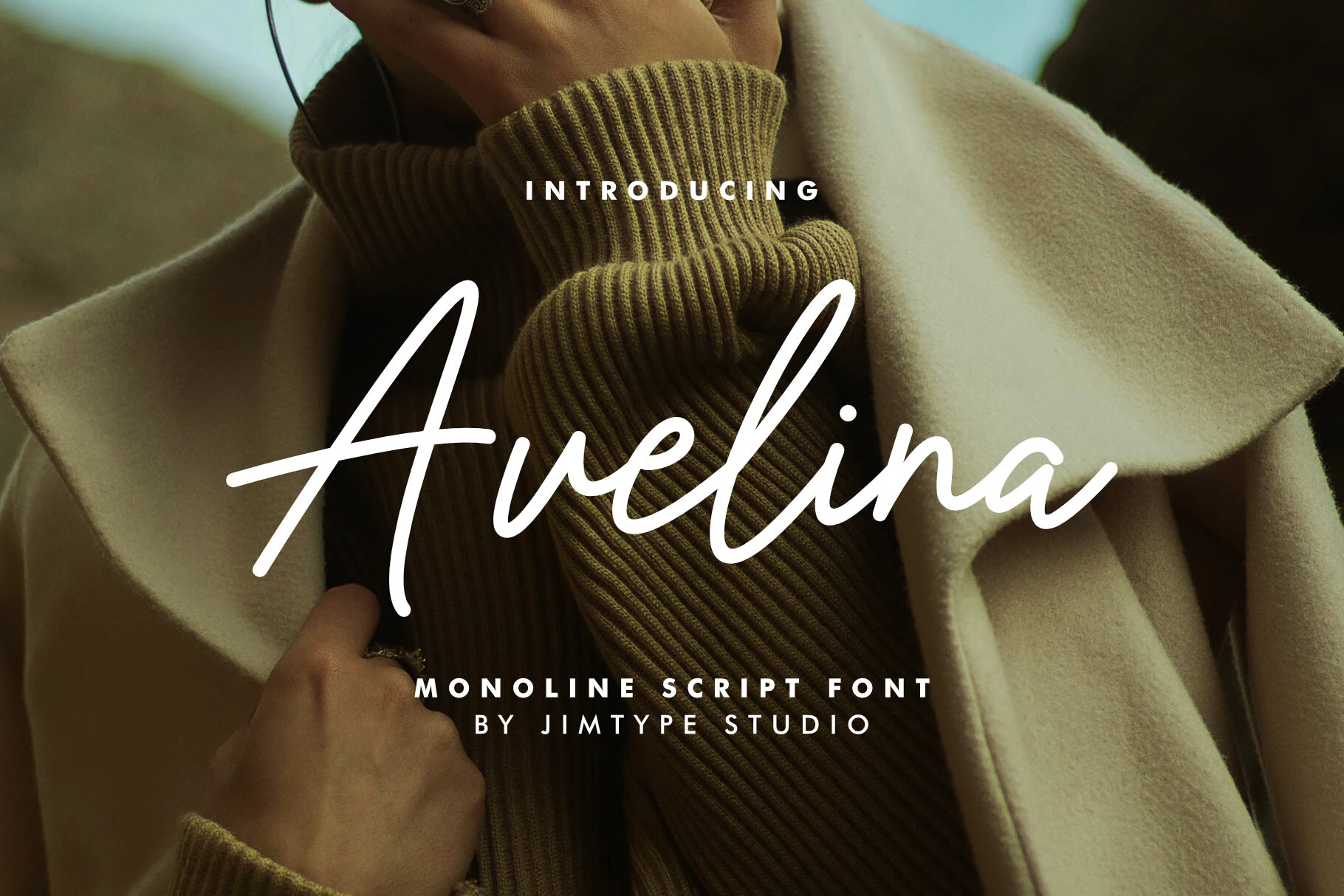 Avelina Font preview for elegant script logo lettering