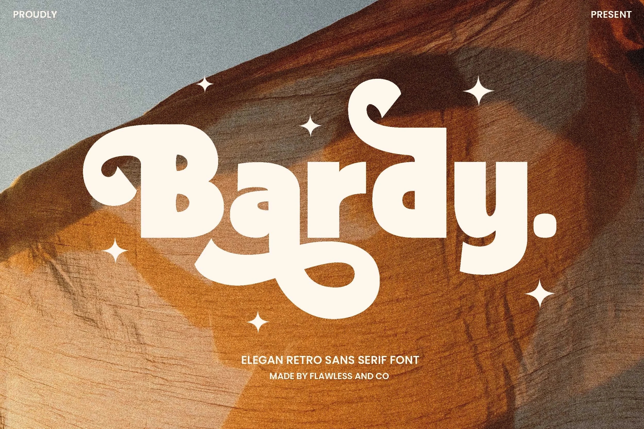 Bardy Font preview from a Logo Fonts collection