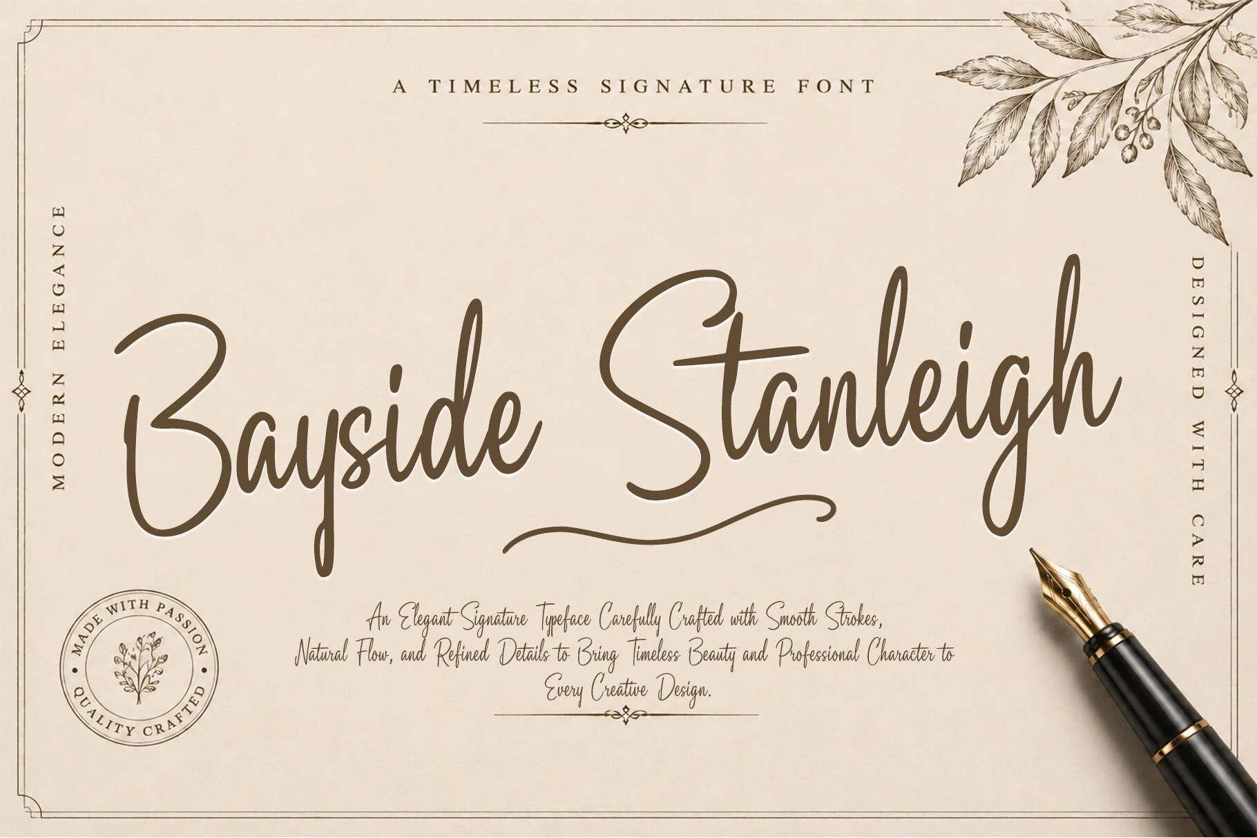 Bayside Stanleigh font preview