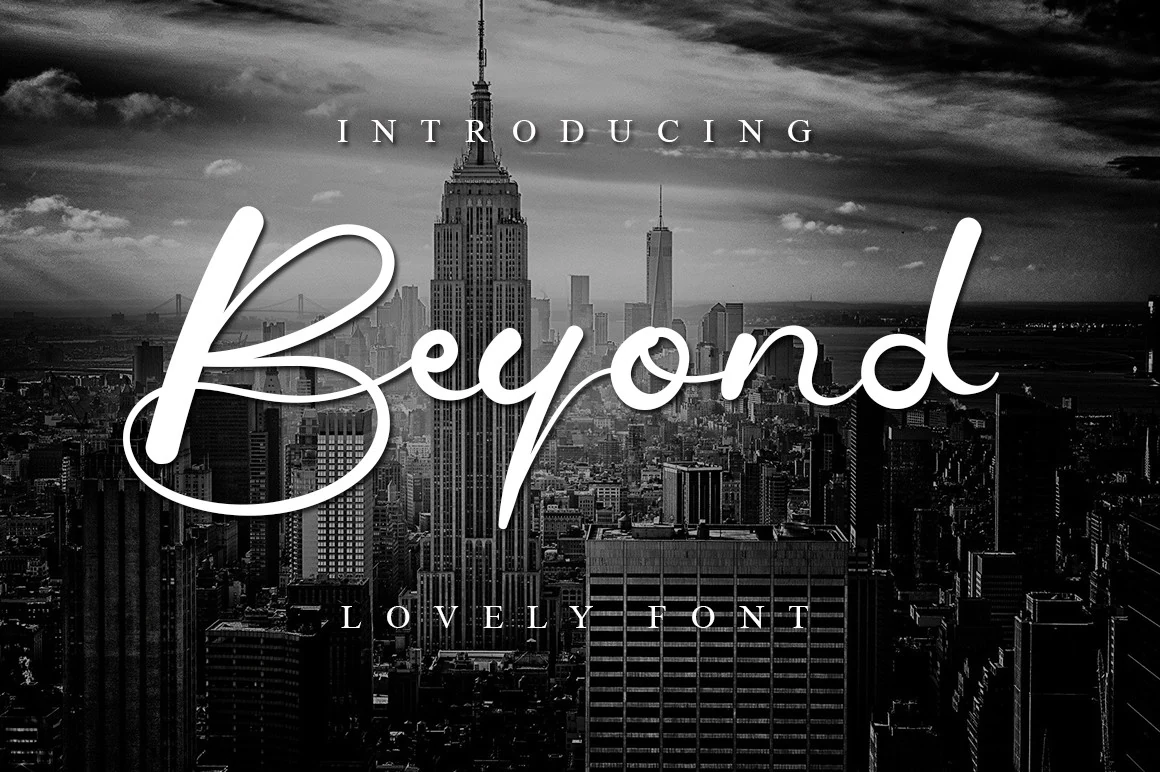 Beyond Font preview from a handwritten fonts collection