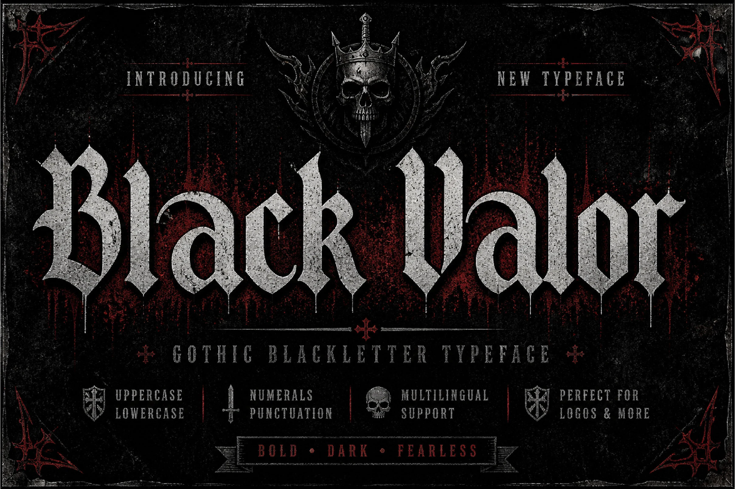 Black Valor font preview