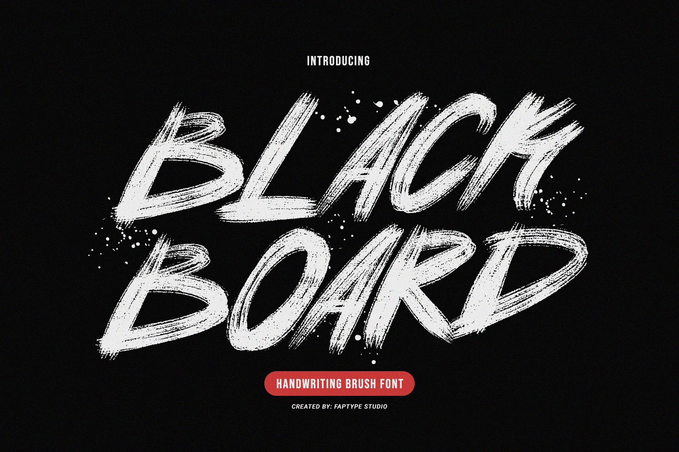 Blackboard Font preview with bold brush lettering