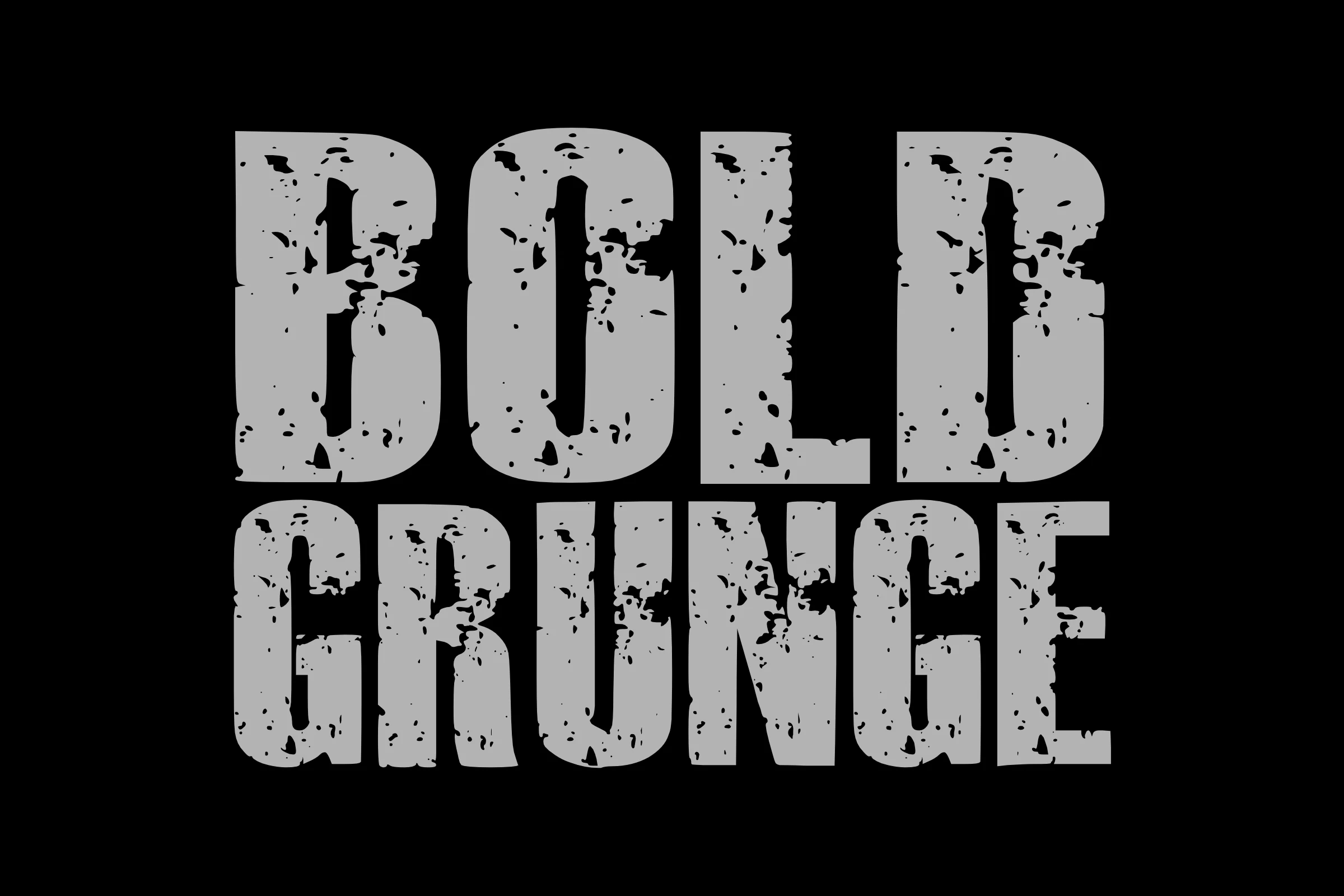 Bold Grunge font preview