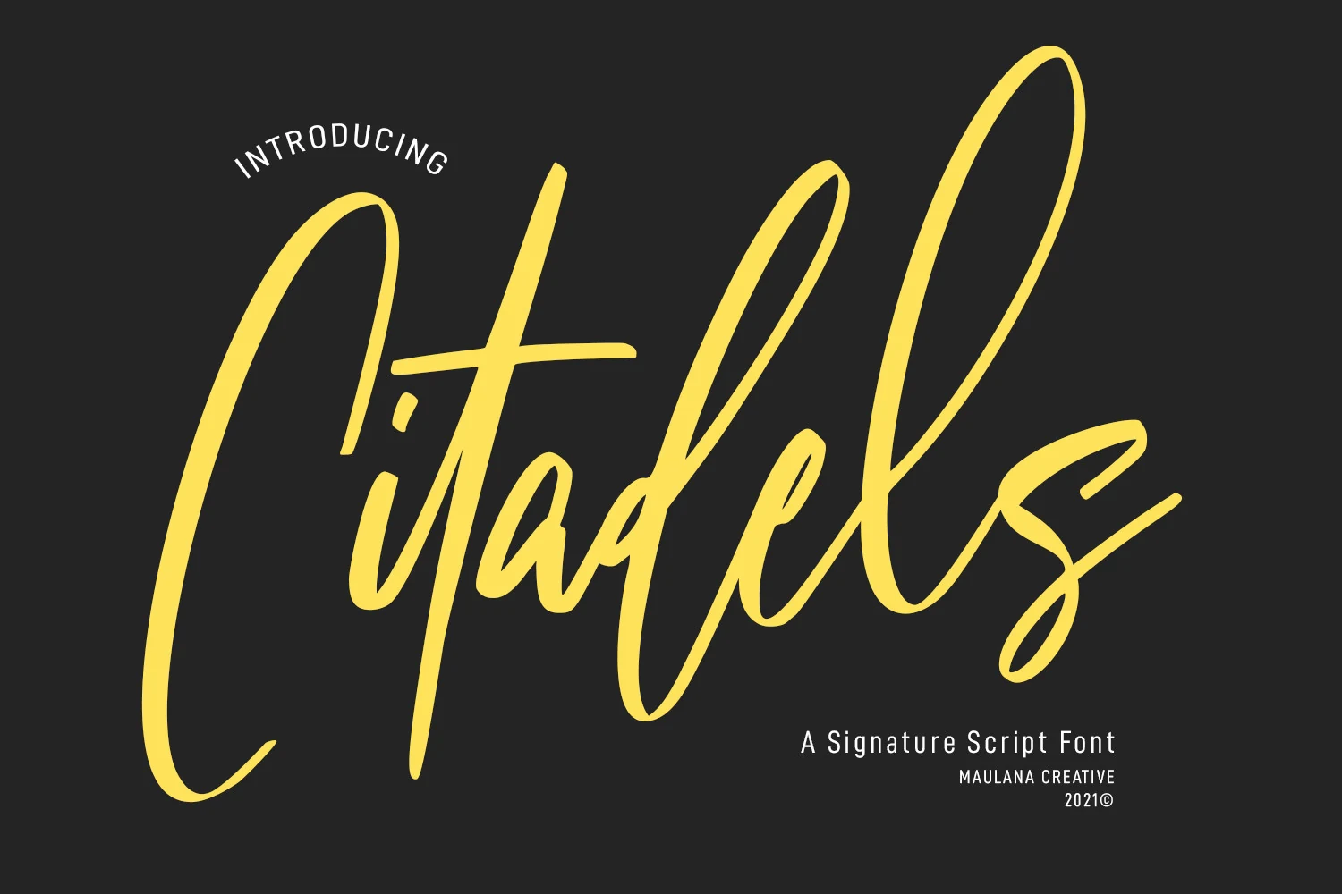 Citadels Signature Script font preview