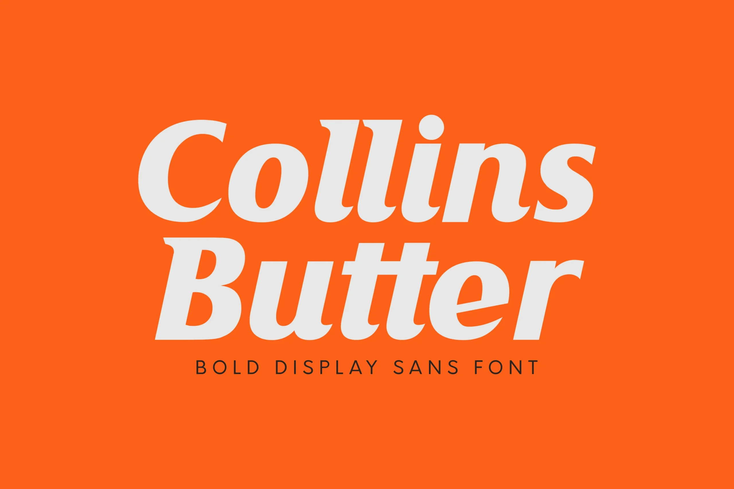 Collins Butter Font bold italic display sans preview with soft rounded letters