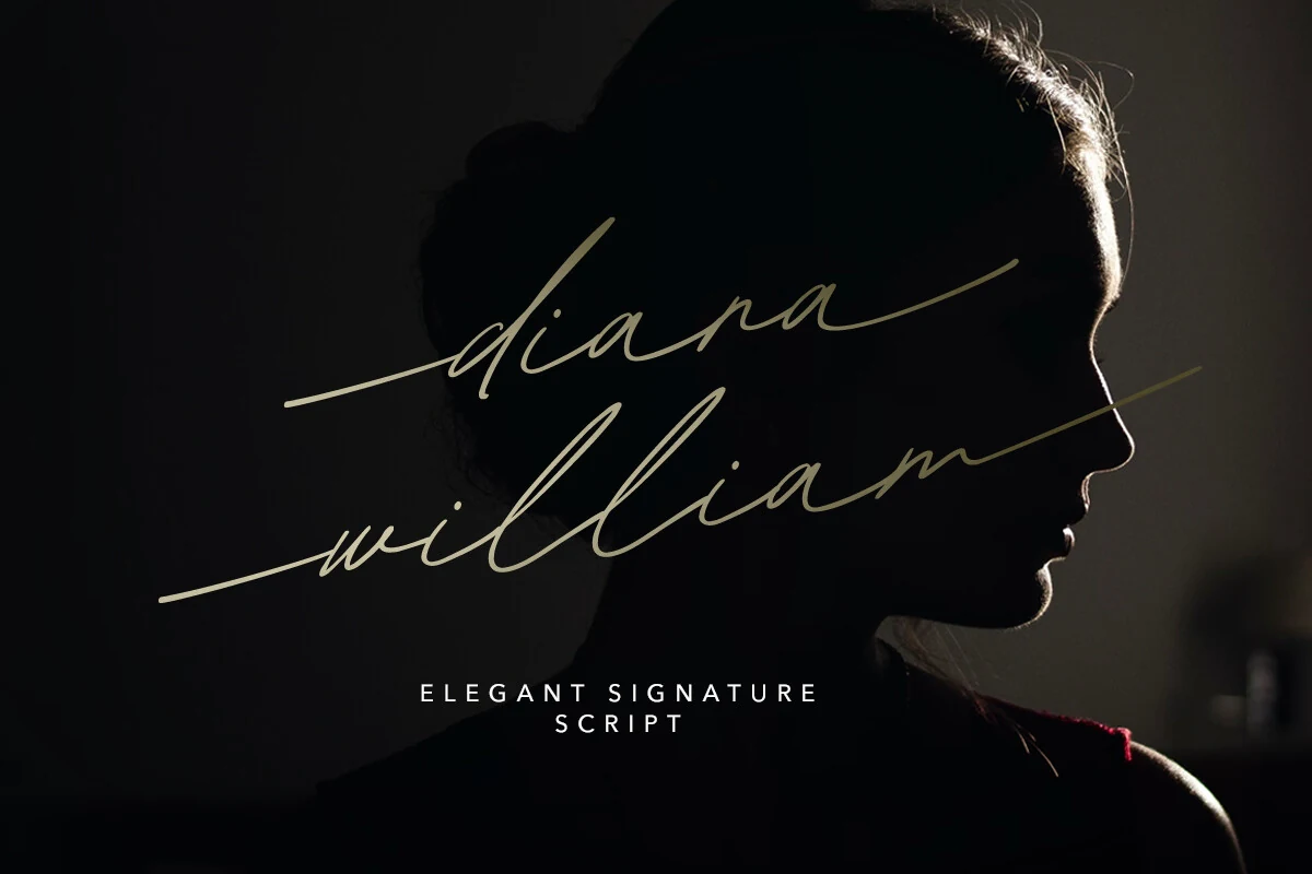 Diana William font preview