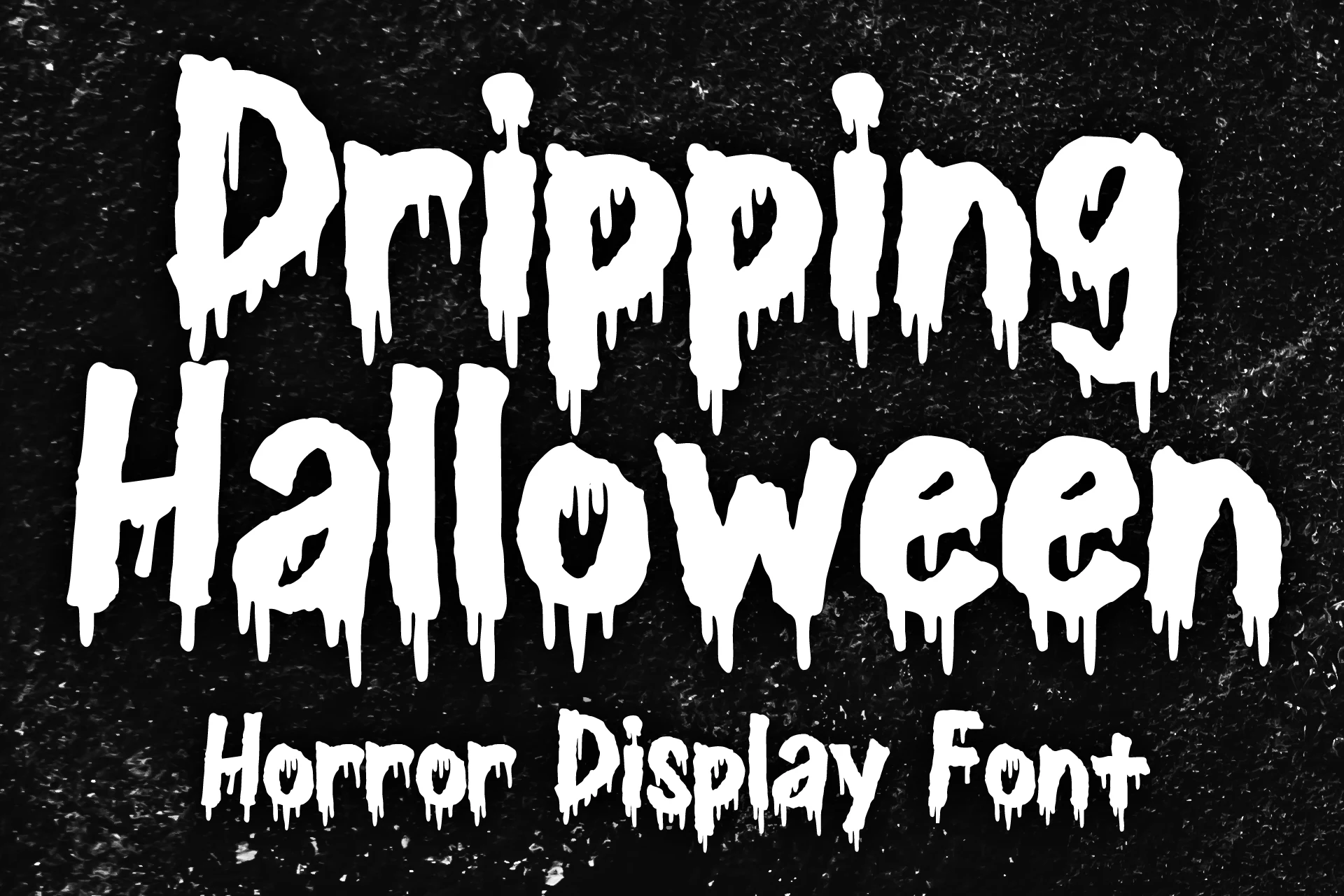 Dripping Halloween font preview