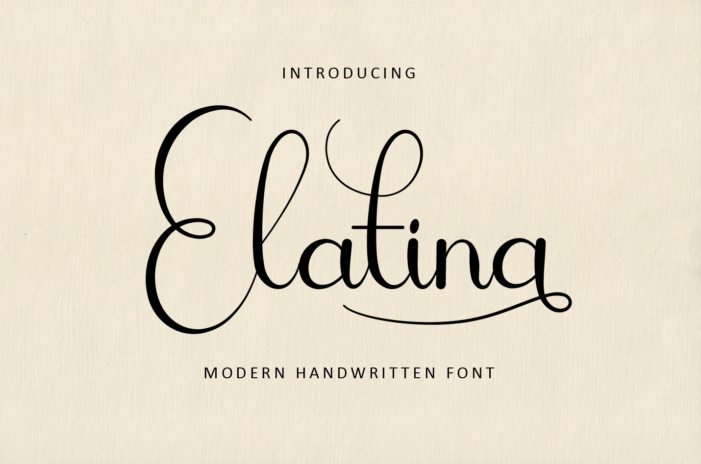 Elatina font preview