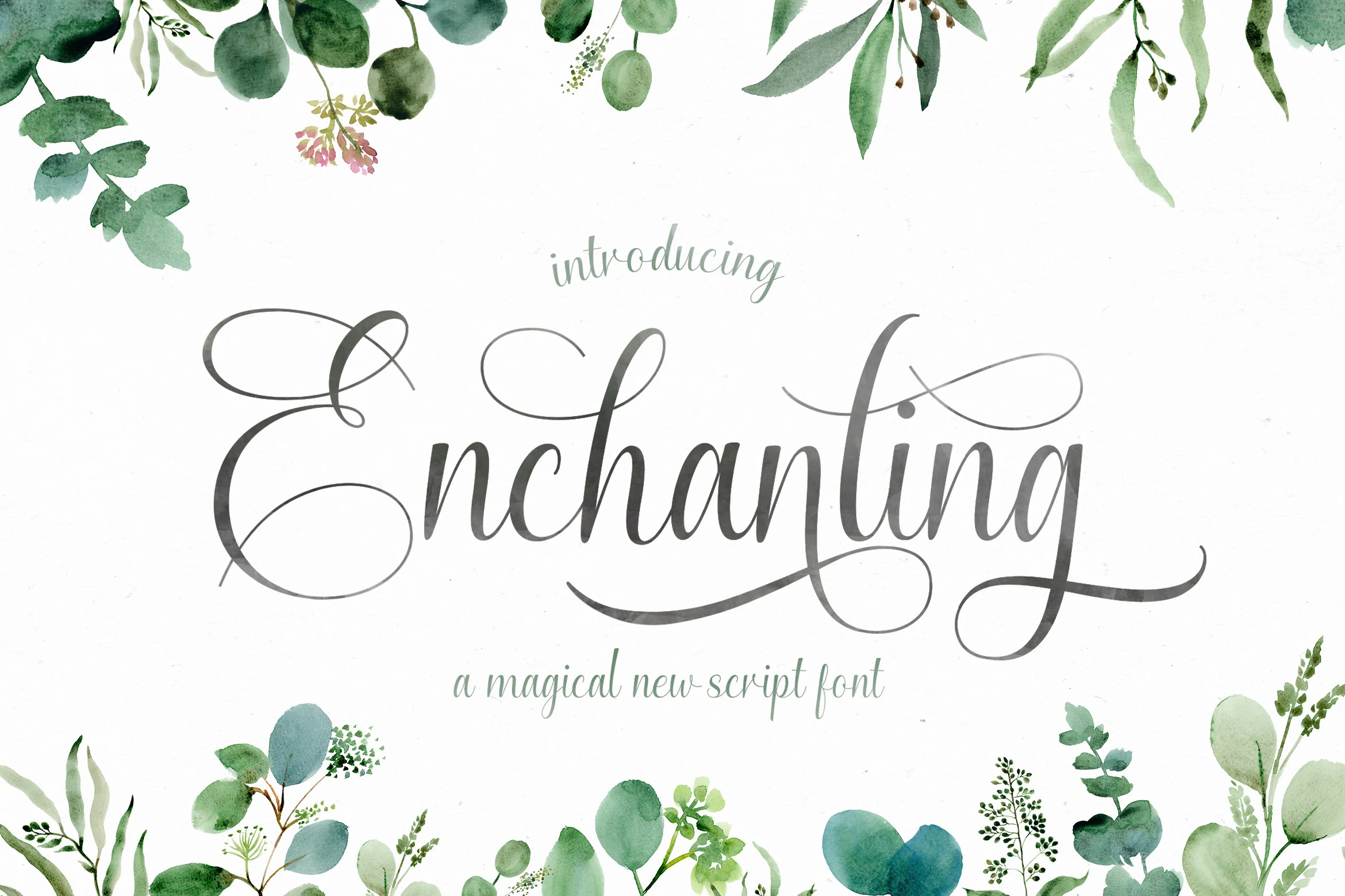 Enchanting Script Font preview from a handwritten fonts collection