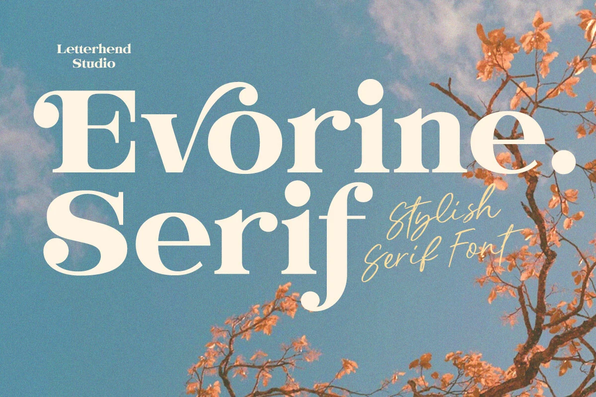 Evorine Serif Font preview from a Serif Fonts collection