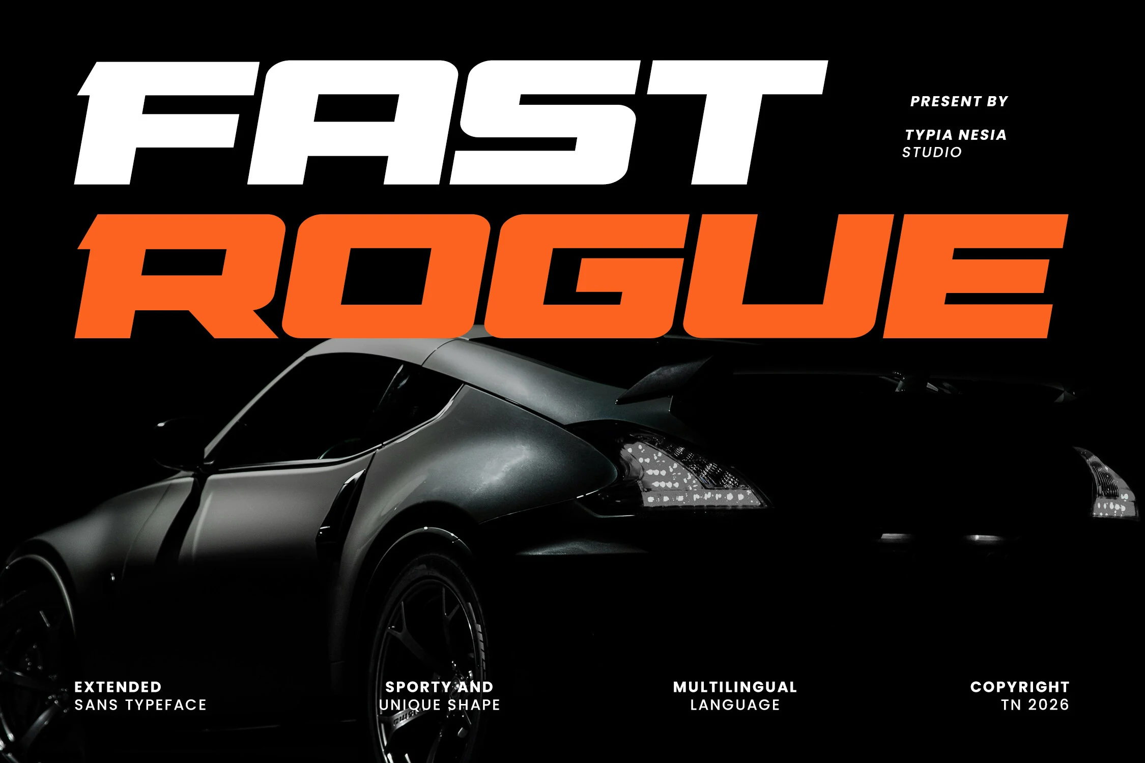 Fast Rogue Font preview from a Logo Fonts collection
