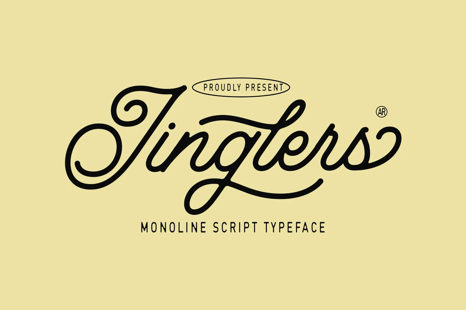 Jinglers Font monoline script with connected cursive letters, flourishes, and looped ascenders and descenders.
