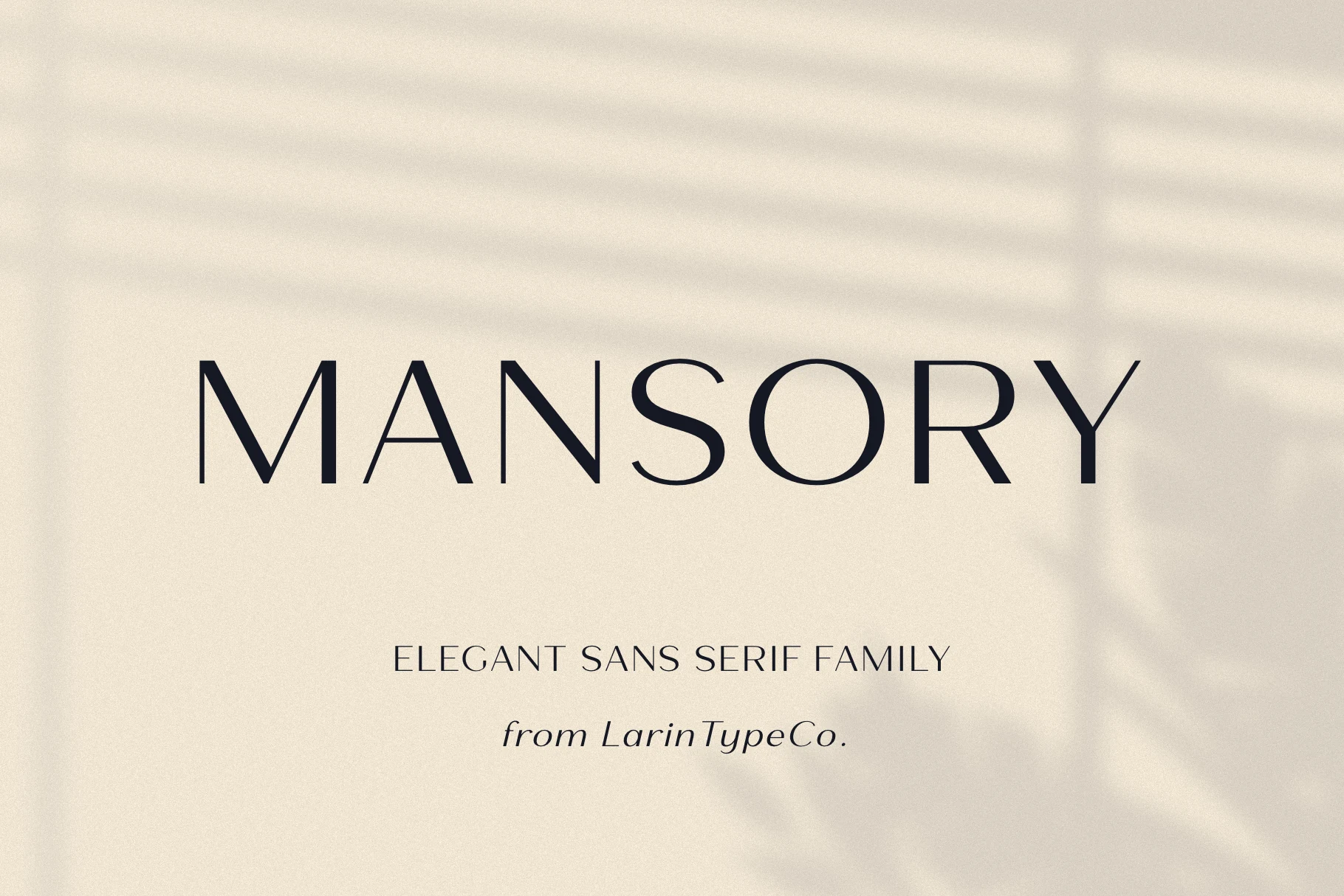 Mansory Font preview from a Sans Serif Fonts collection