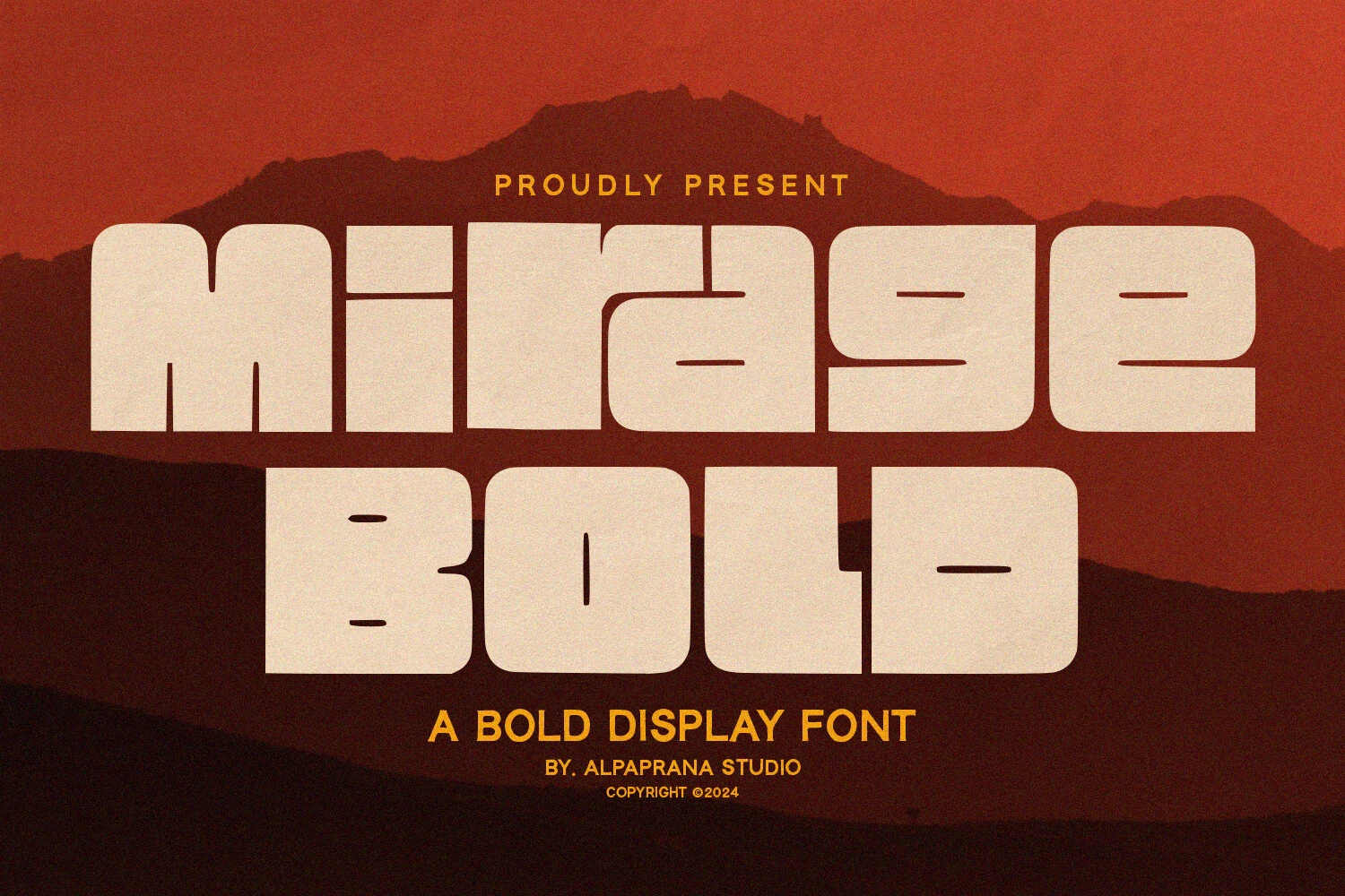 Mirage Bold font preview