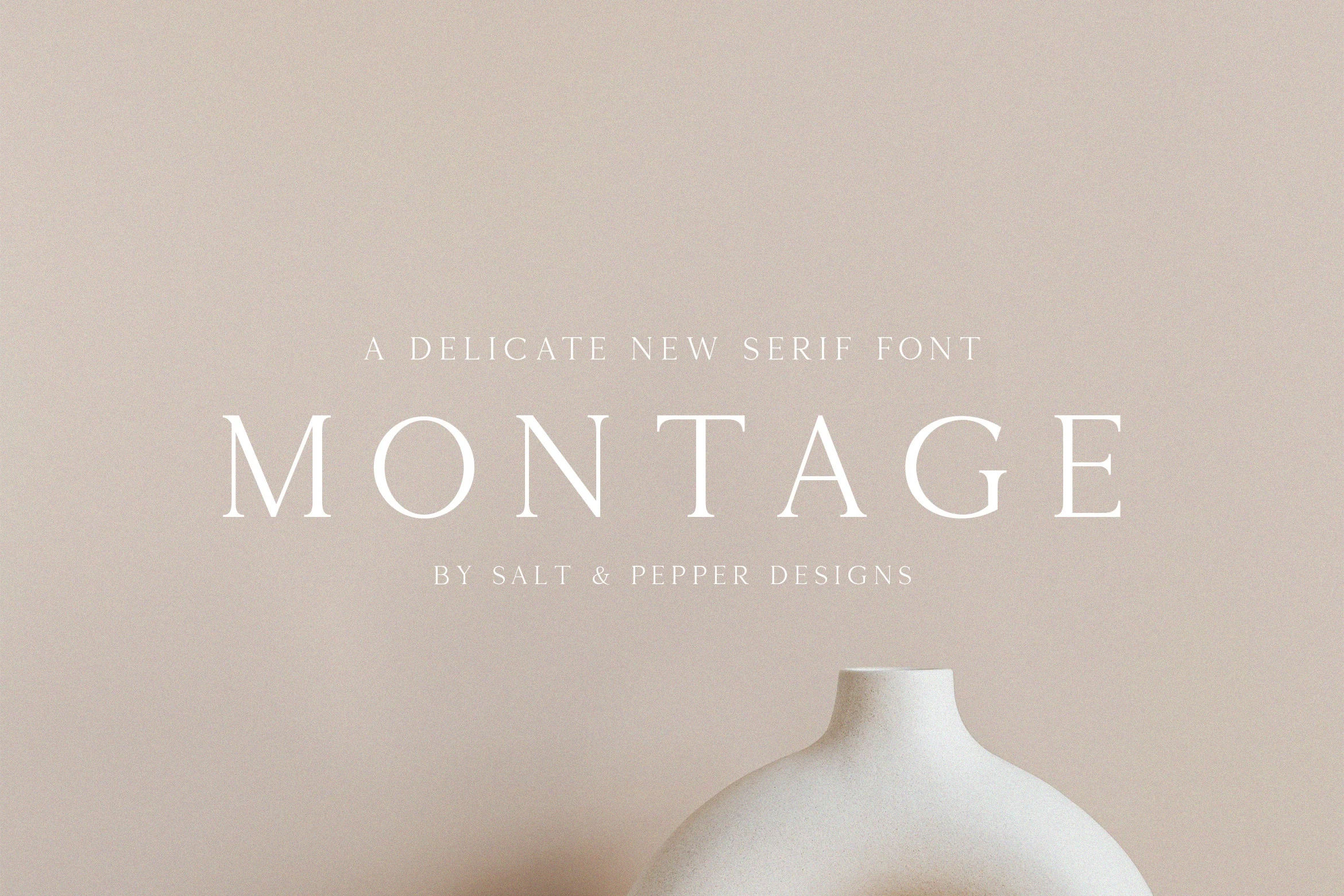 Montage Font preview in thin elegant serif lettering for luxury branding