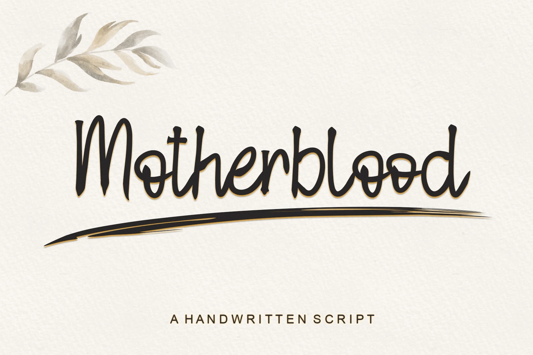 Motherblood Font preview from a handwritten fonts collection