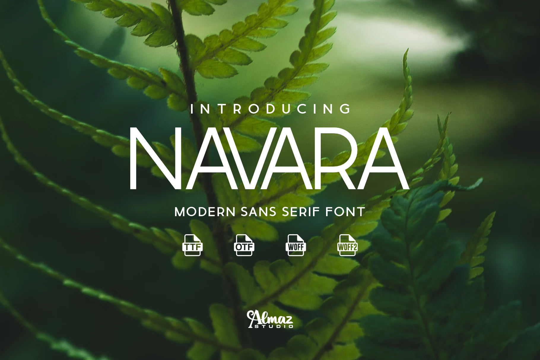Navara Font preview for modern logo lettering