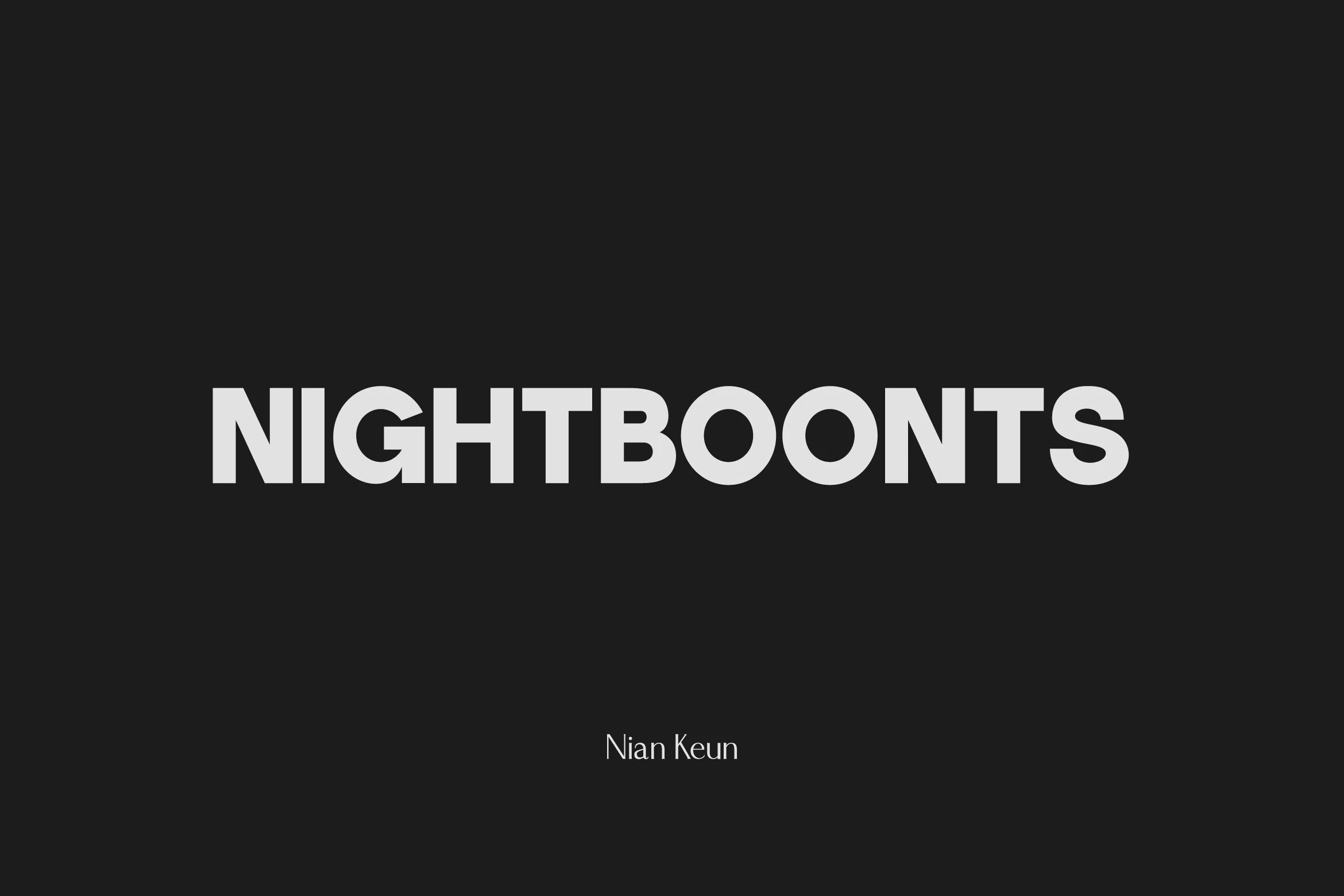 Nightboonts font preview