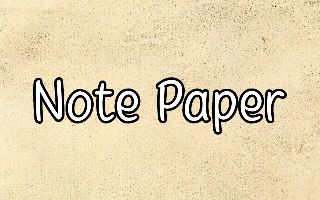 Note Paper Font preview with rounded handwritten lettering