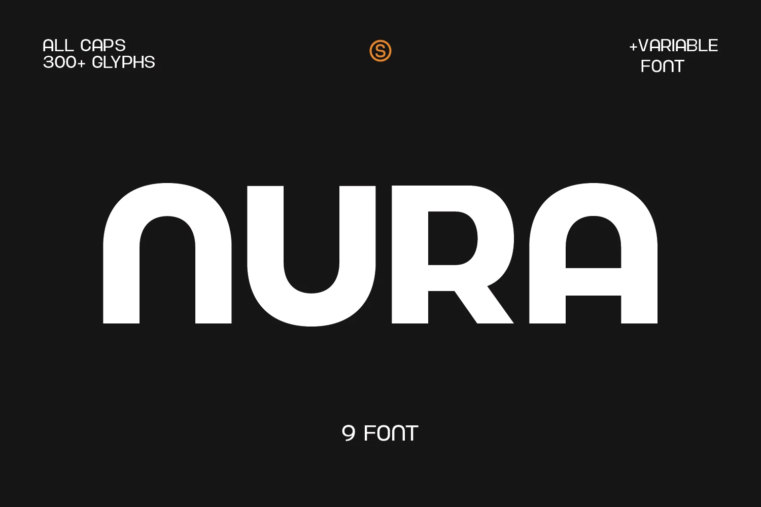 Nura Font preview with rounded sans serif lettering
