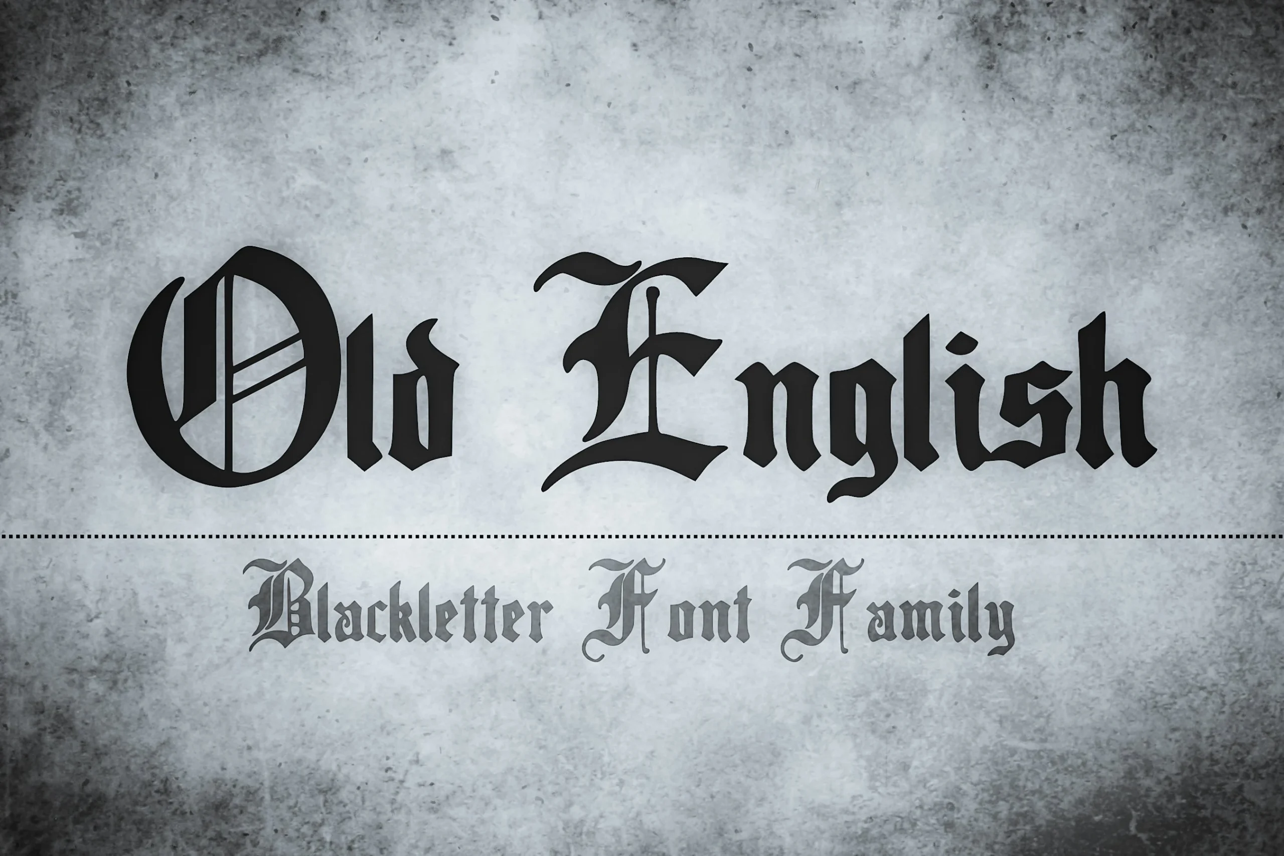 Old English font preview