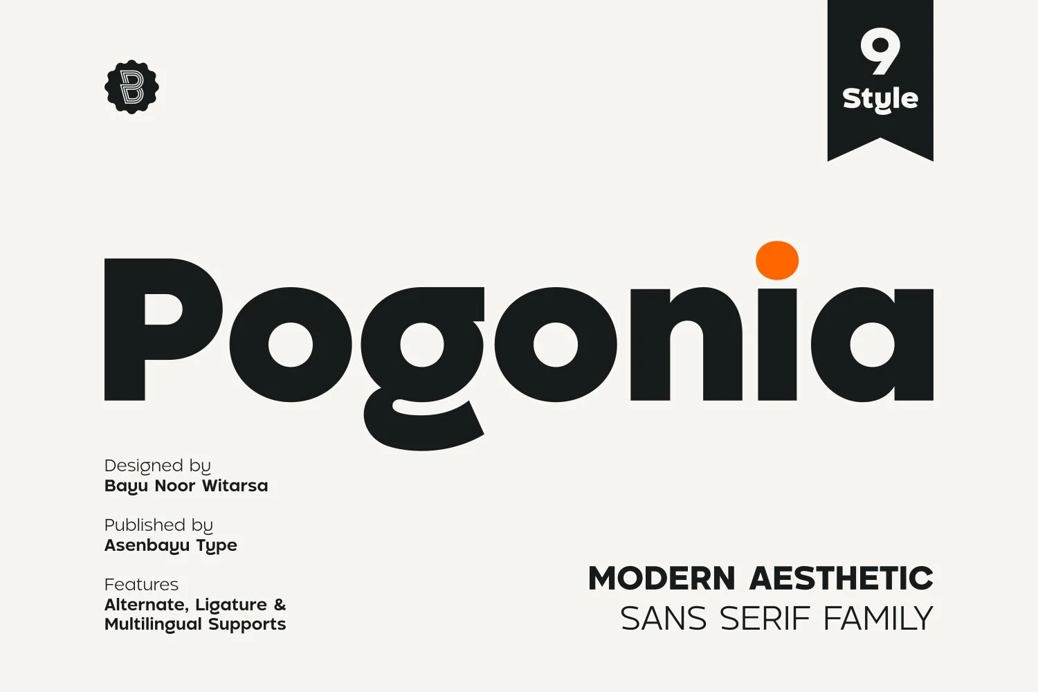 Pogonia Font preview from a Logo Fonts collection