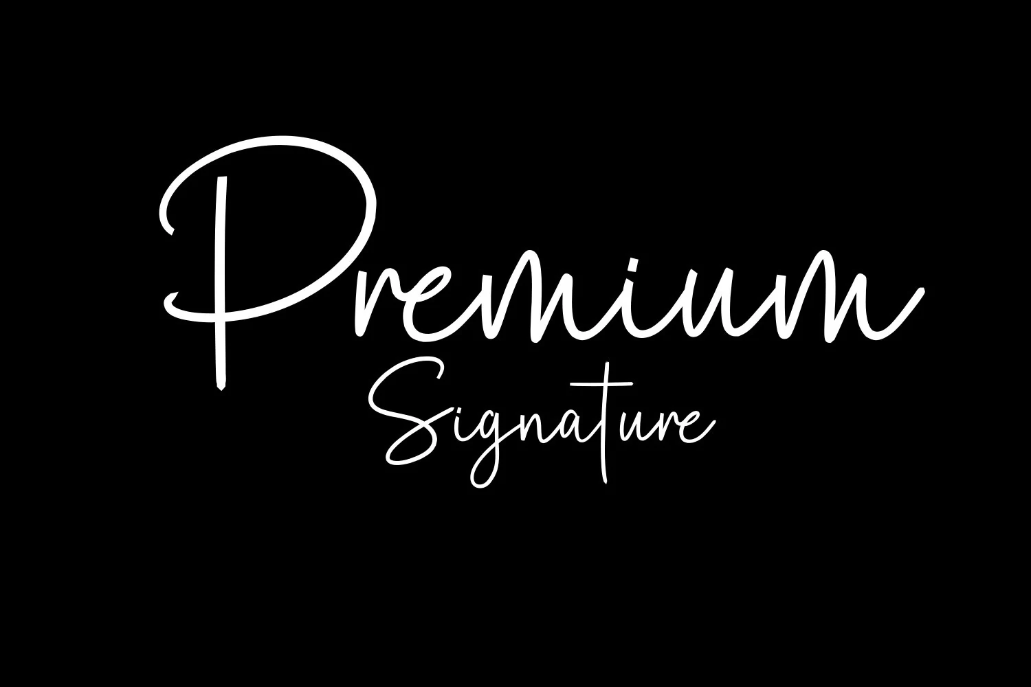 Premium Signature Font preview from a Logo Fonts collection