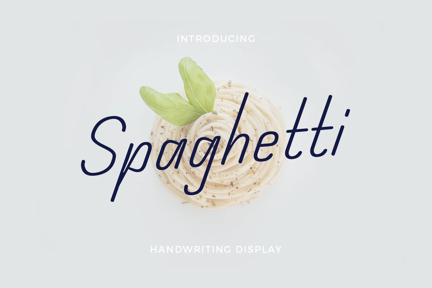 Spaghetti Font preview with elegant handwritten lettering