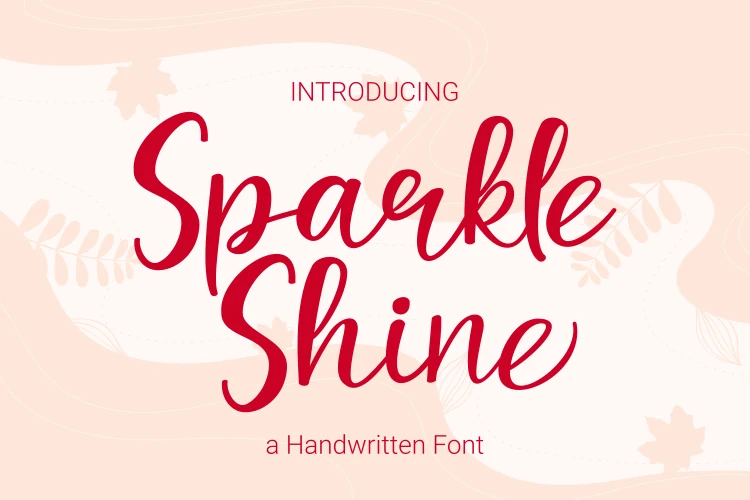 Sparkle Shine Font preview from a handwritten fonts collection