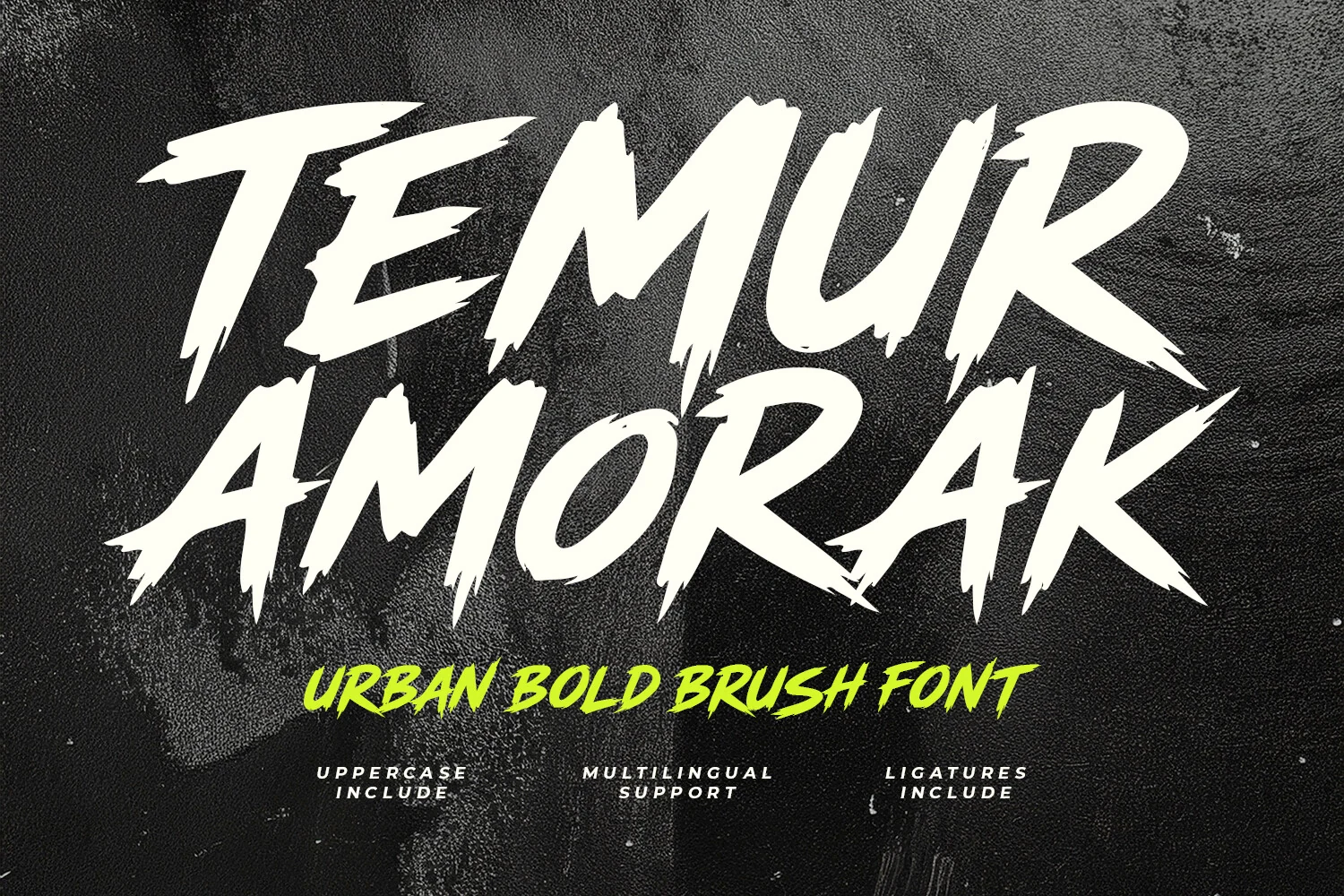 Temur Amorak Urban Bold Brush font preview