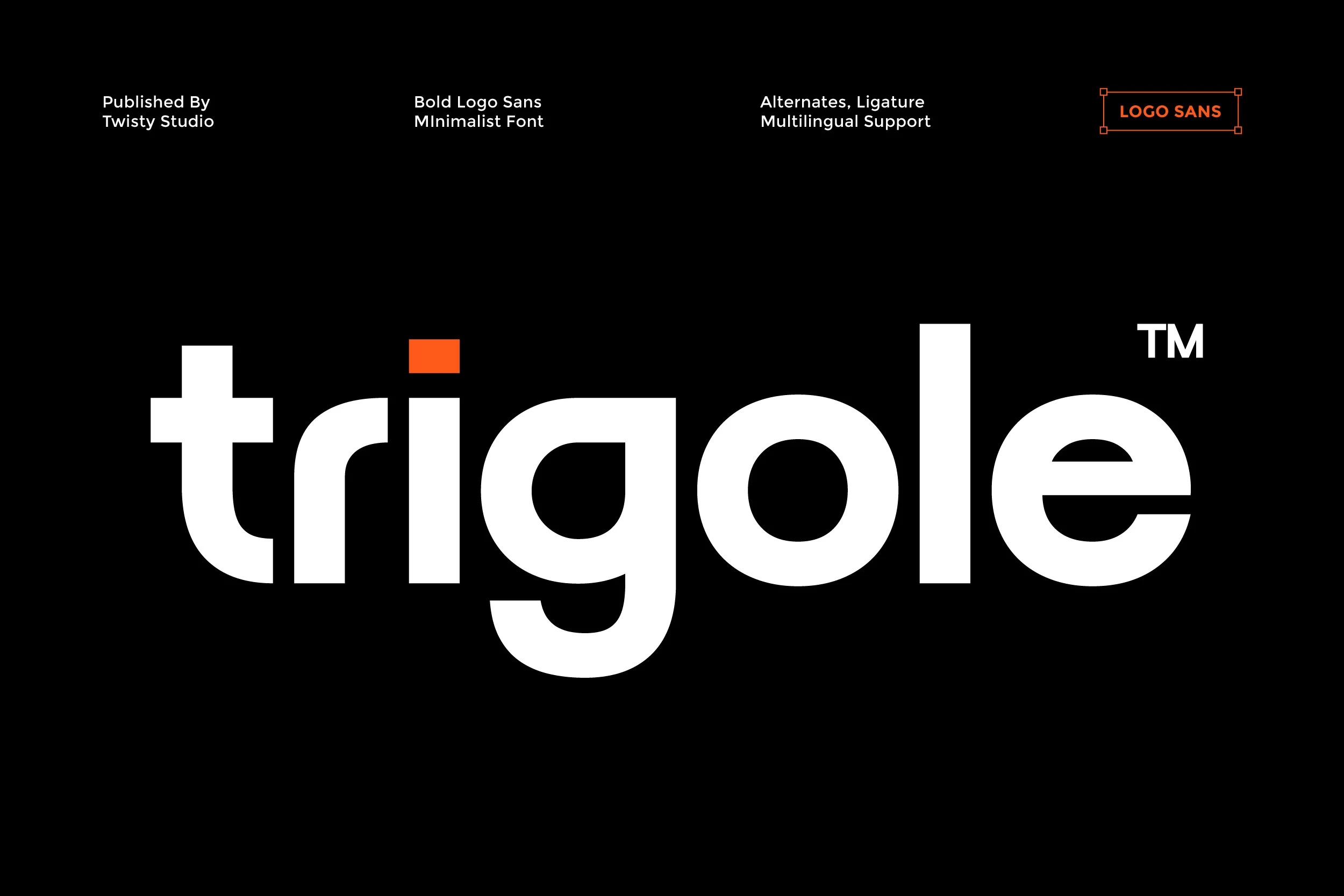 Trigole font preview