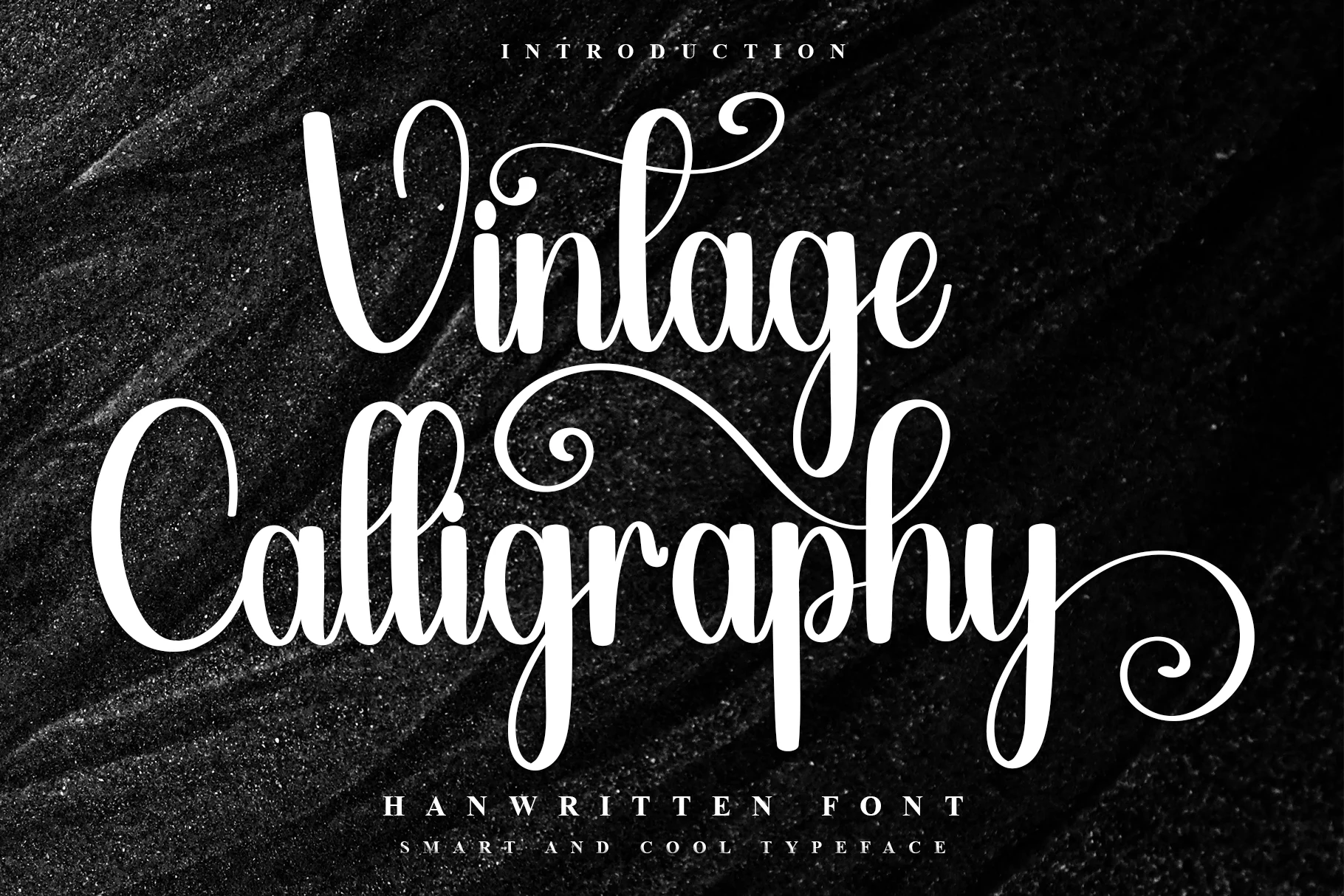 Vintage Calligraphy Font featuring high stroke contrast and connected cursive letterforms