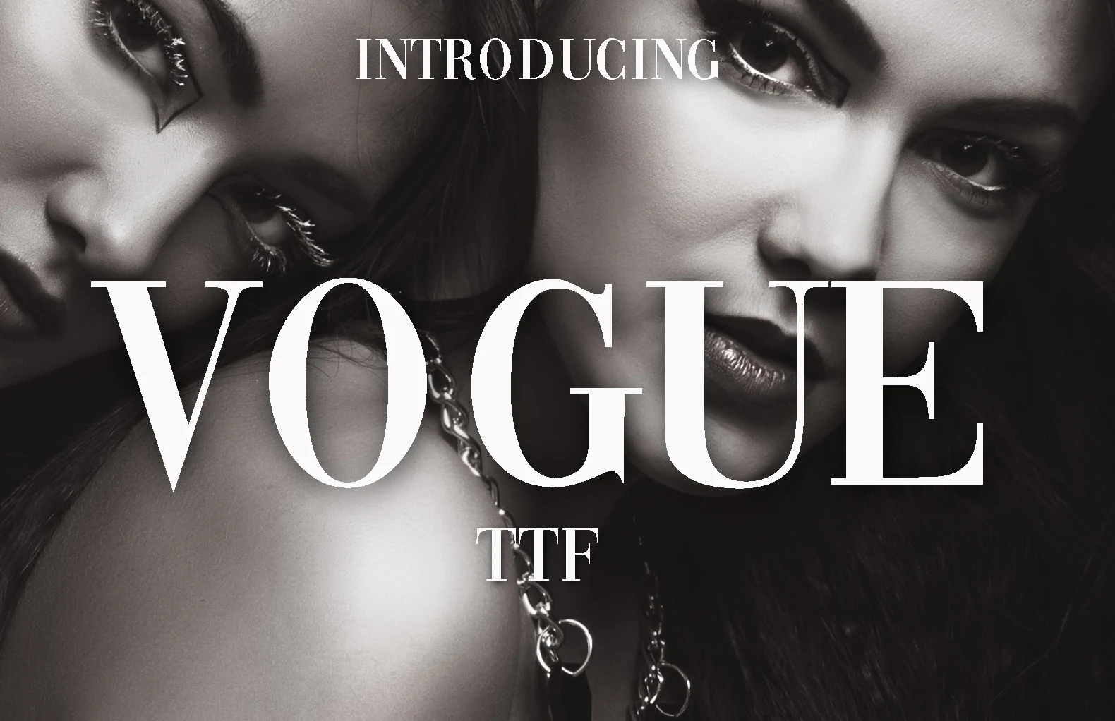Vogue Font preview for fashion-style serif lettering