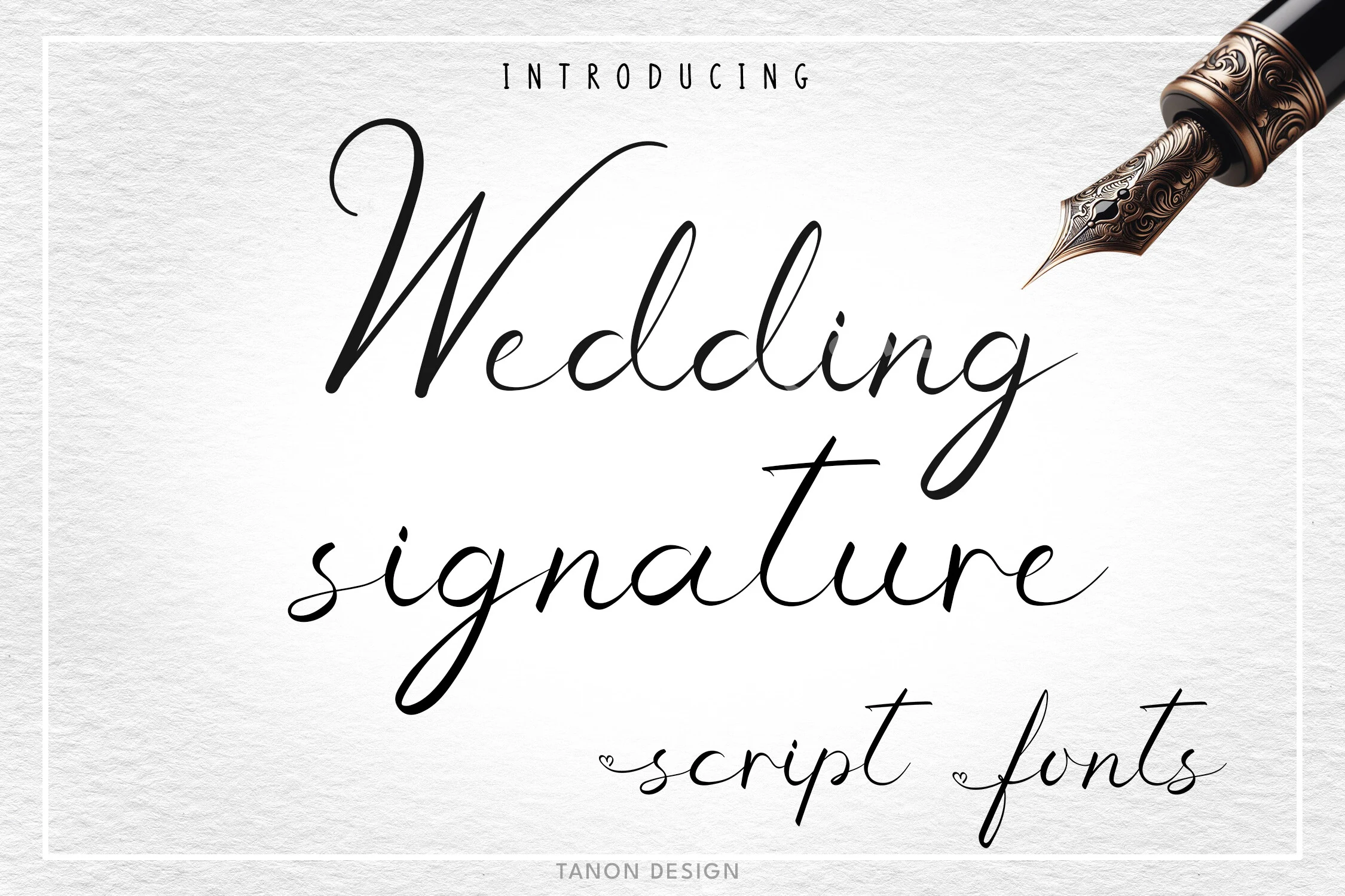 Wedding Signature Font preview with elegant handwritten lettering