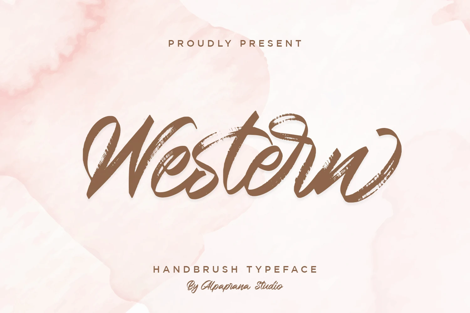 Western Font preview with brushed handwritten lettering